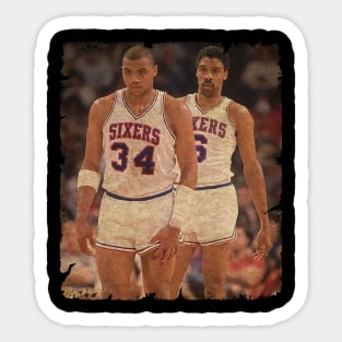 Charles Barkley and Julius Erving Sticker